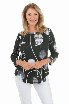 Canvas Slub Knit Curved Hem Top Eco Friendly Blend Anti Microbial Lining