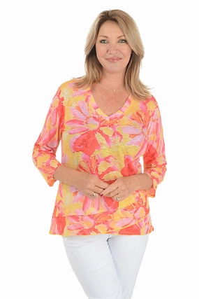 Anti Fade Technology TaglessCollar Marigold Magic Criss Cross Tunic