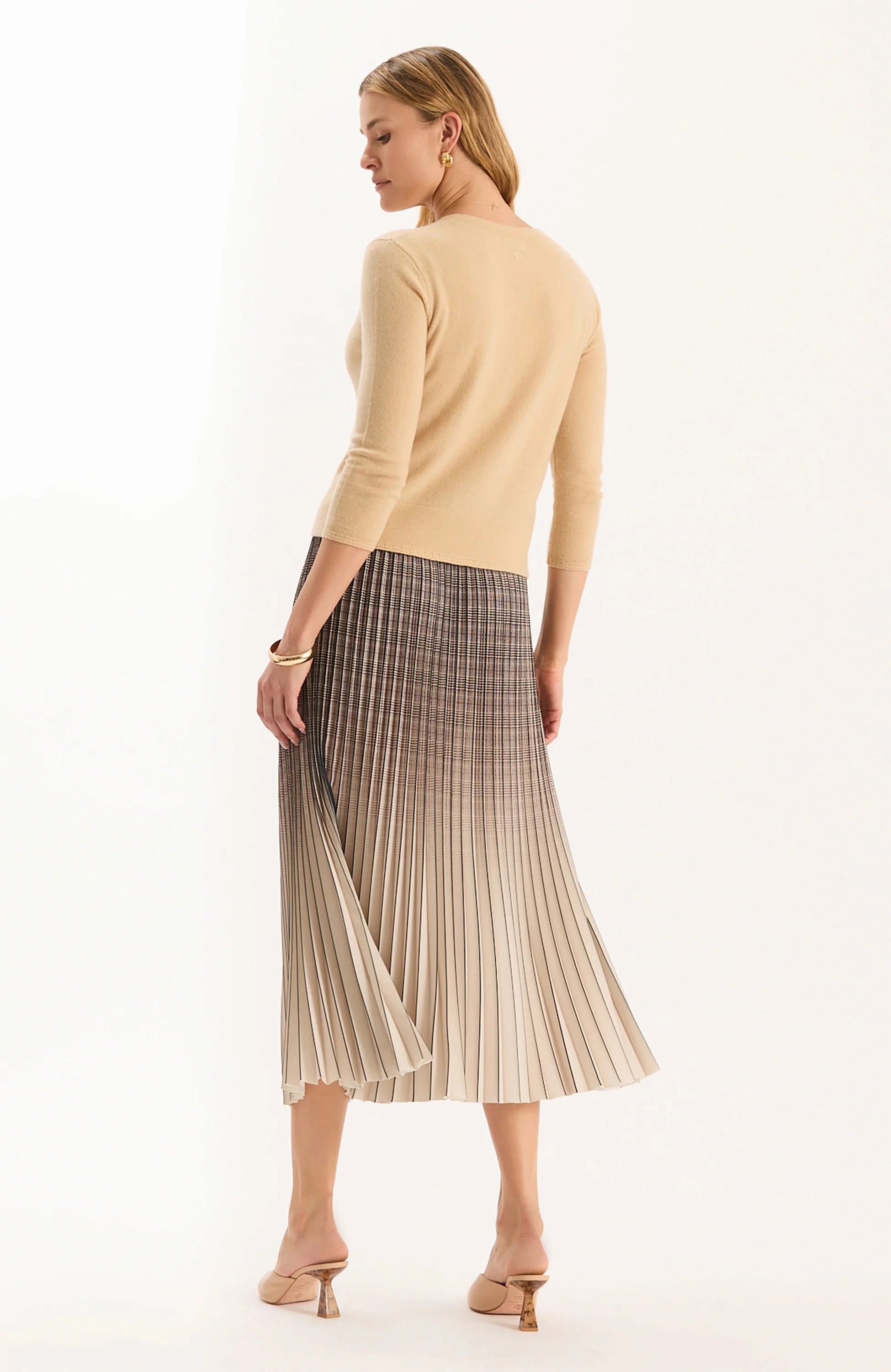 Textured Weave MultiFunctionalPockets Tyler Boe Marni Cashmere Cardigan in Eggshell