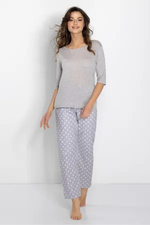 Momenti Per Me lightness and charm long pants and shirt womens pajamas