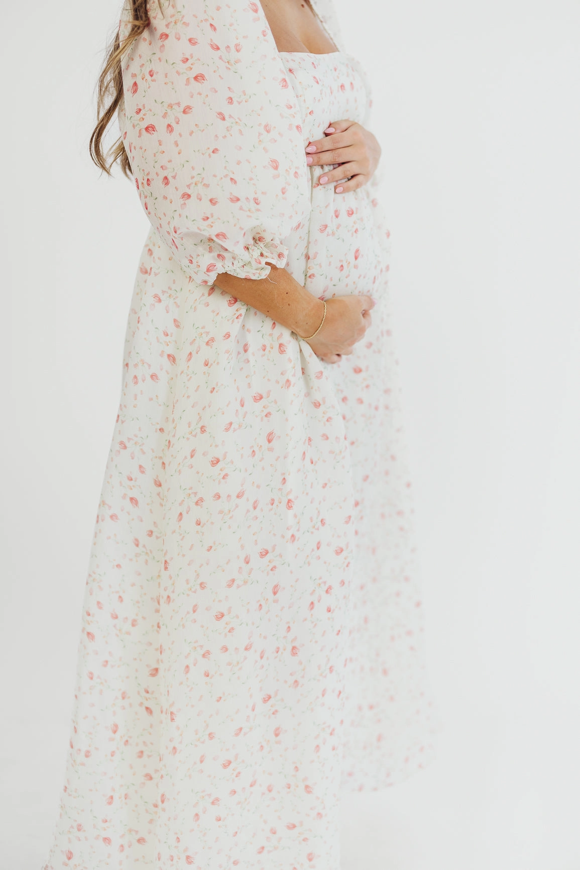 Mona Maxi Dress with Smocking in Ivory Floral - Bump Friendly & Inclusive Sizing (S-2XL) Chic Energy