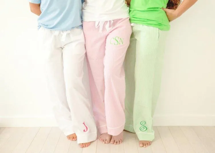 MONOGRAM SEERSUCKER WOMEN'S LOUNGE PANTS
