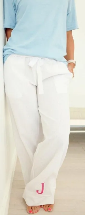 MONOGRAM SEERSUCKER WOMEN'S LOUNGE PANTS