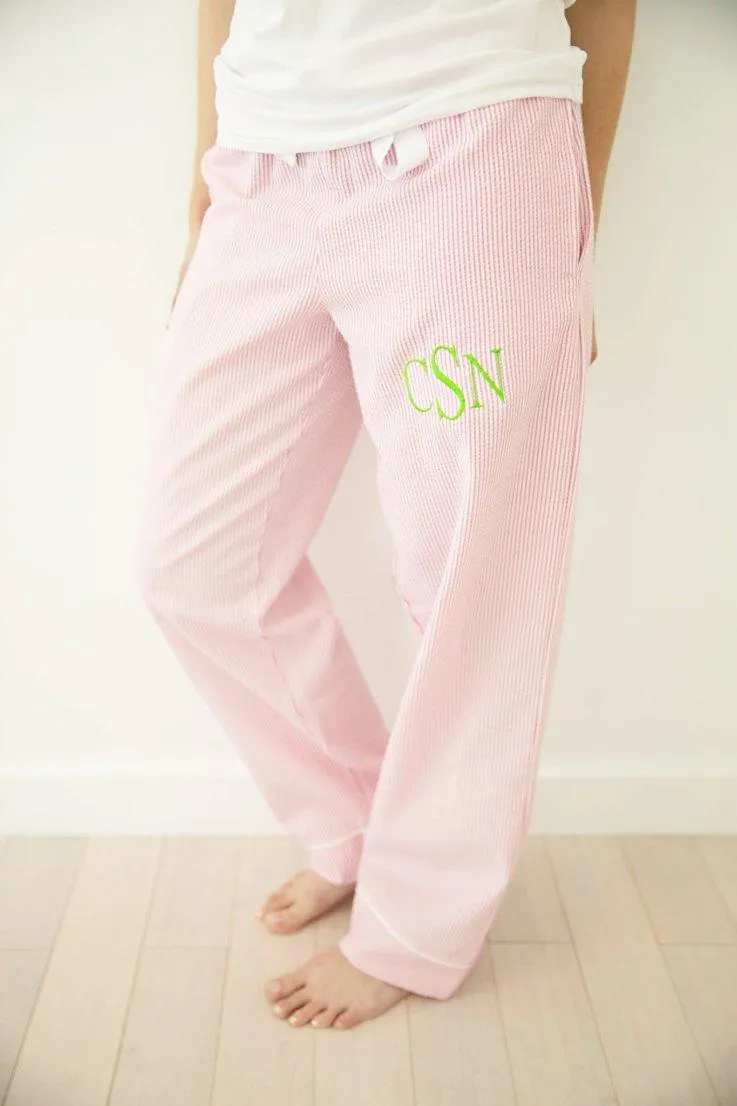 MONOGRAM SEERSUCKER WOMEN'S LOUNGE PANTS