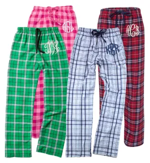 Monogrammed Flannel Pajama Pants