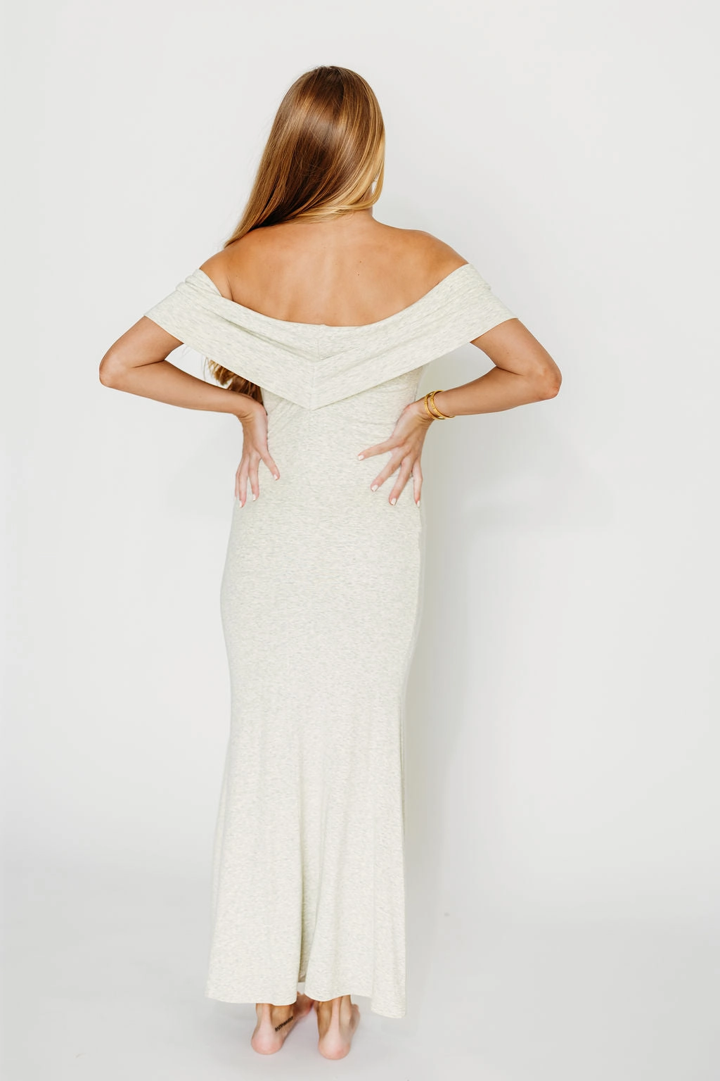 Flattering Style Flattering and Chic Monroe Maxi Dress in Heather Grey- Bump Friendly *Final-Sale*