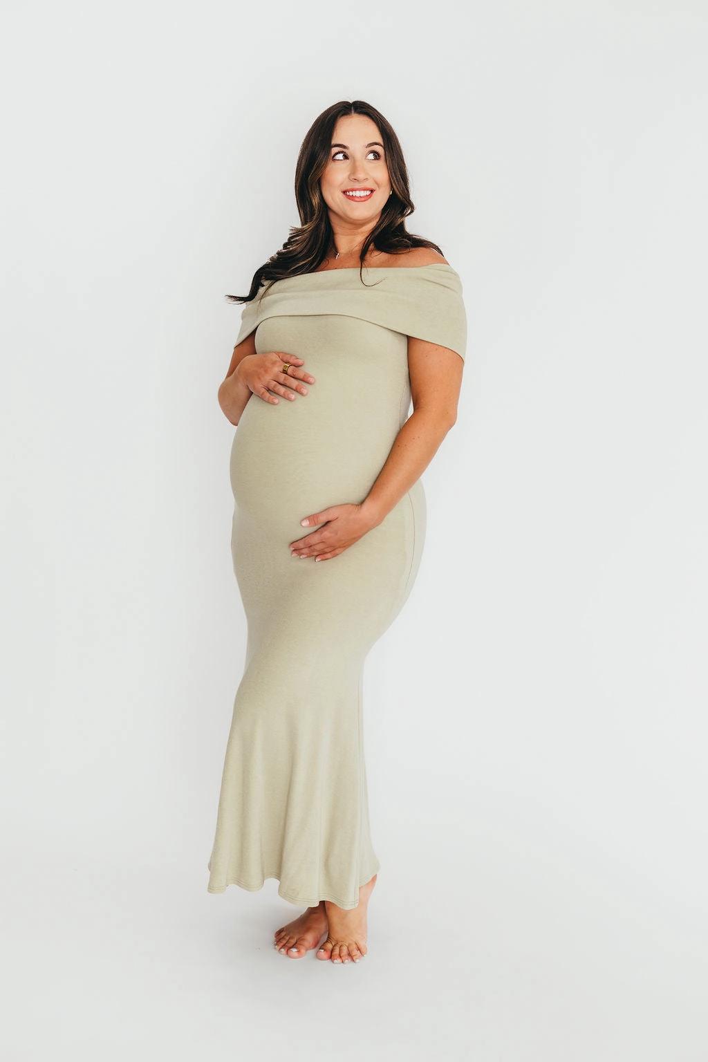 Monroe Maxi Dress in Sage - Bump Friendly Daily Chic Trendy floral dress