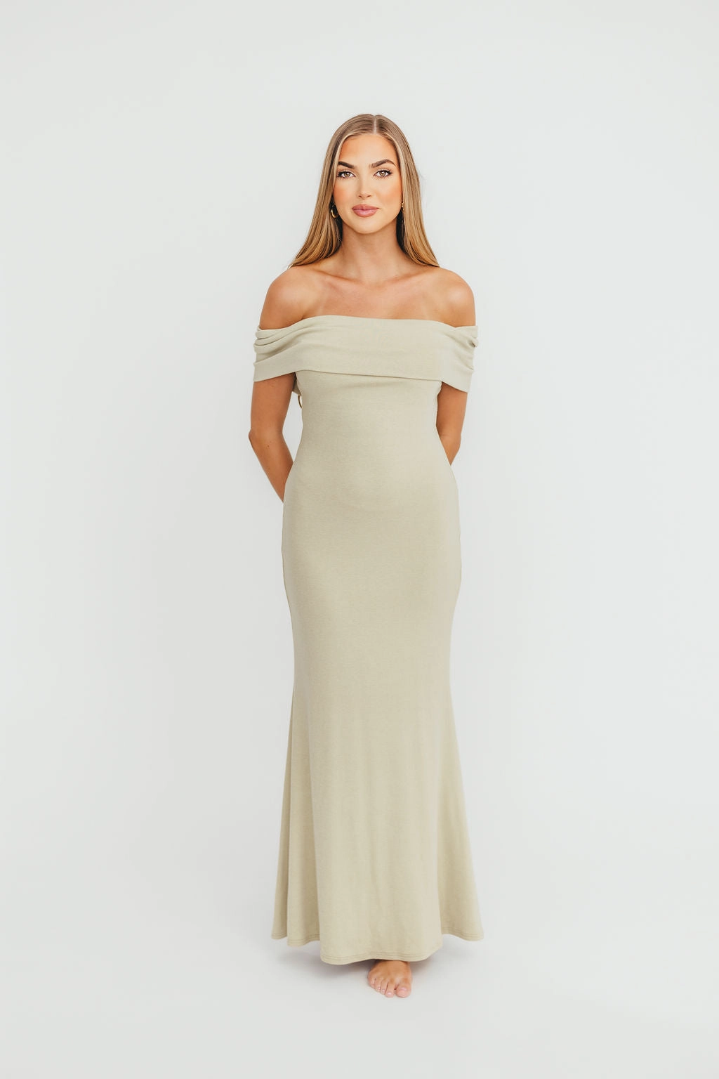 Monroe Maxi Dress in Sage - Bump Friendly Romantic Soft Soft Appeal