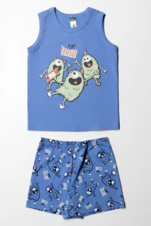 Monster Pj Set Blue