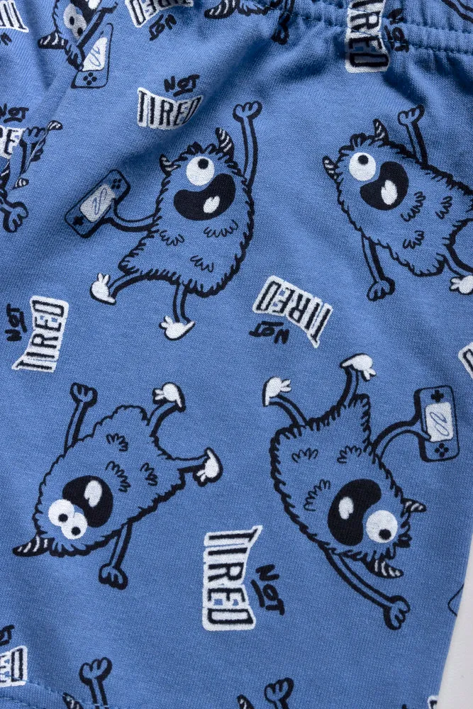 Monster Pj Set Blue