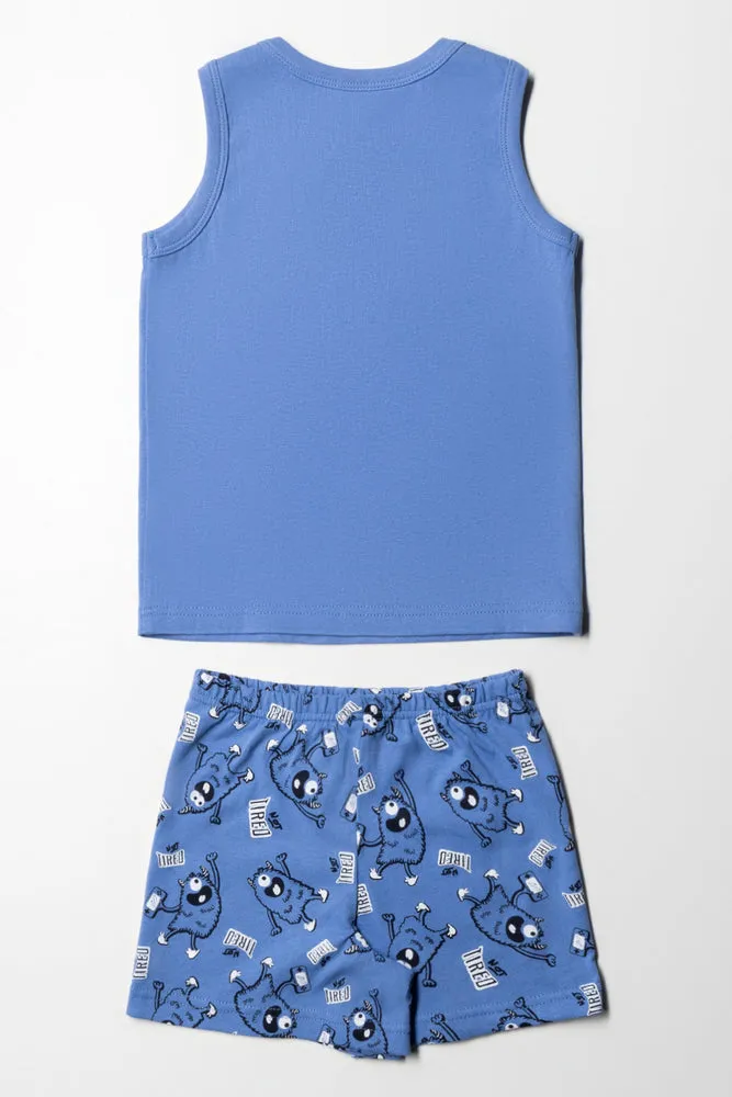 Monster Pj Set Blue
