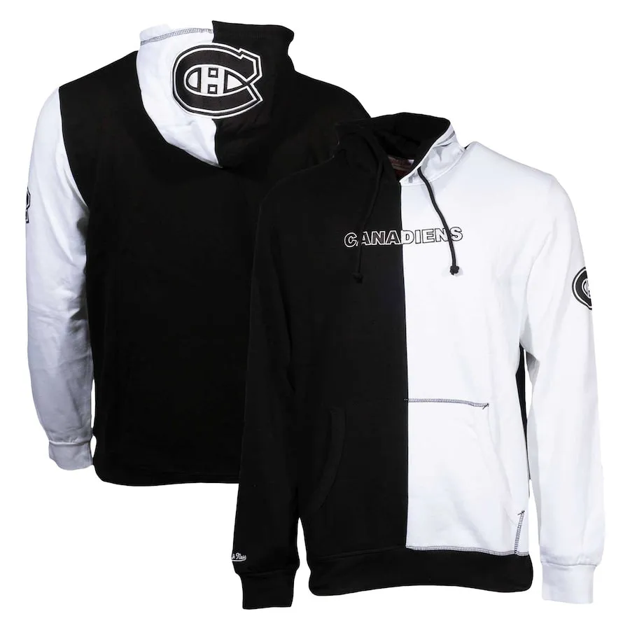 Montreal Canadiens NHL Mitchell & Ness Men's Black/White Night and Day Fleece Hoodie