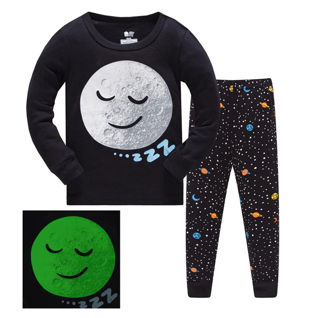 Moon Glow in the Dark pajama set