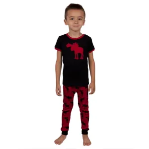 Moose Silhouette Youth Pajama Set
