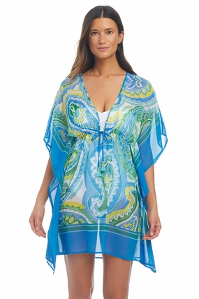 More Is More Chiffon Caftan Flexible Ribbed Cuffs