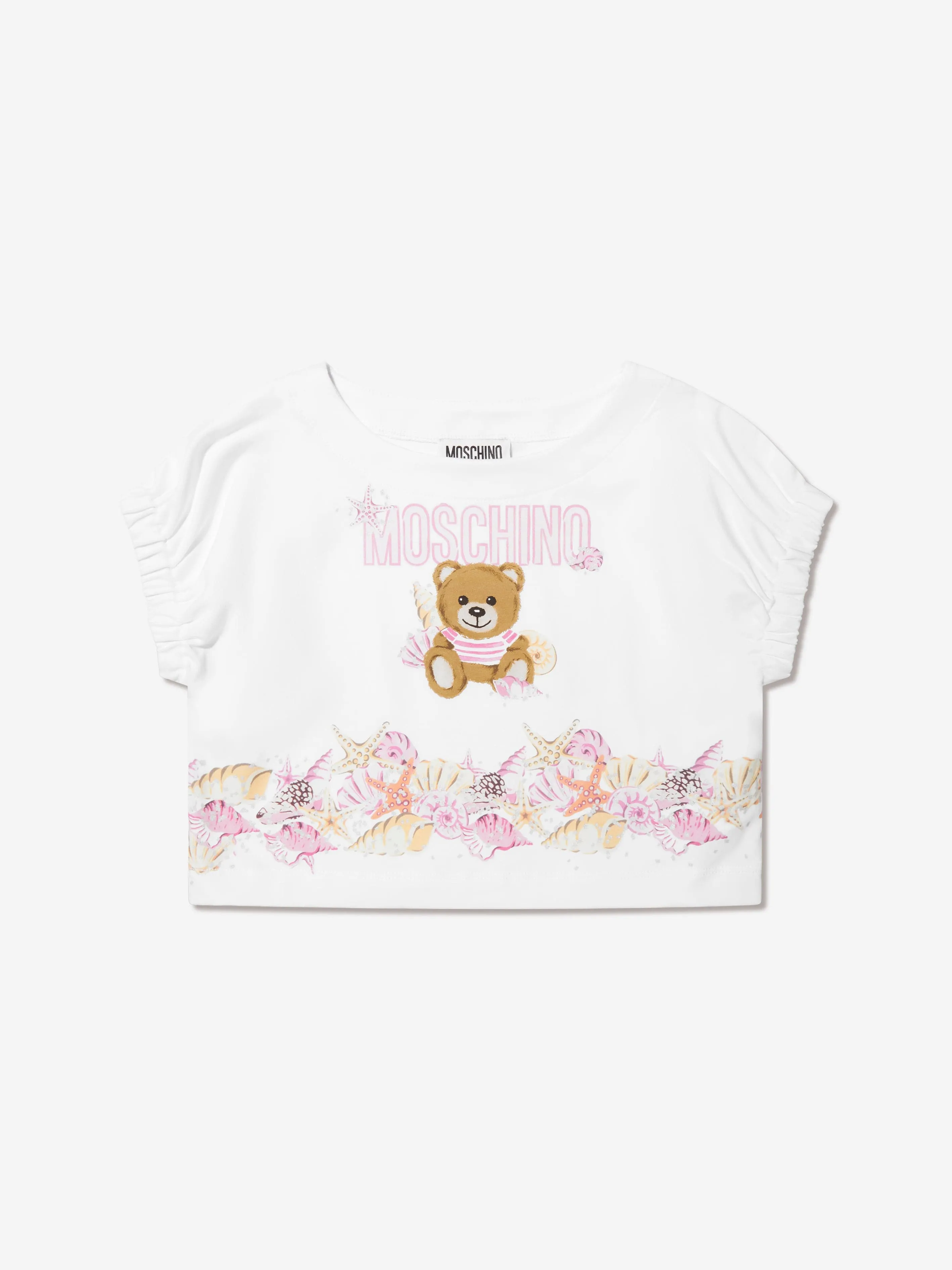 Moschino Girls T-Shirt And Shorts Set in White