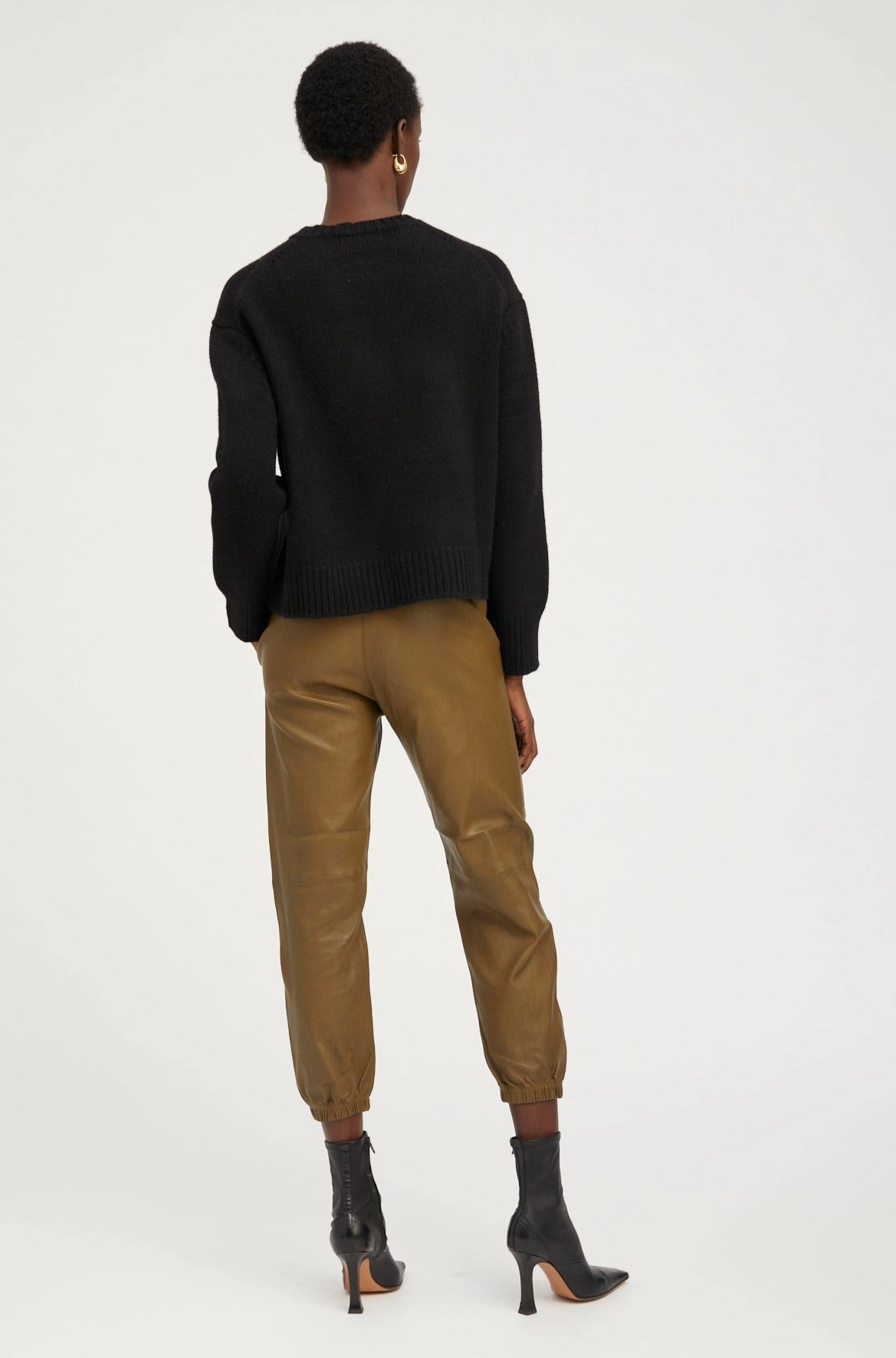 Relax Mode Moss Leather Sweatpants