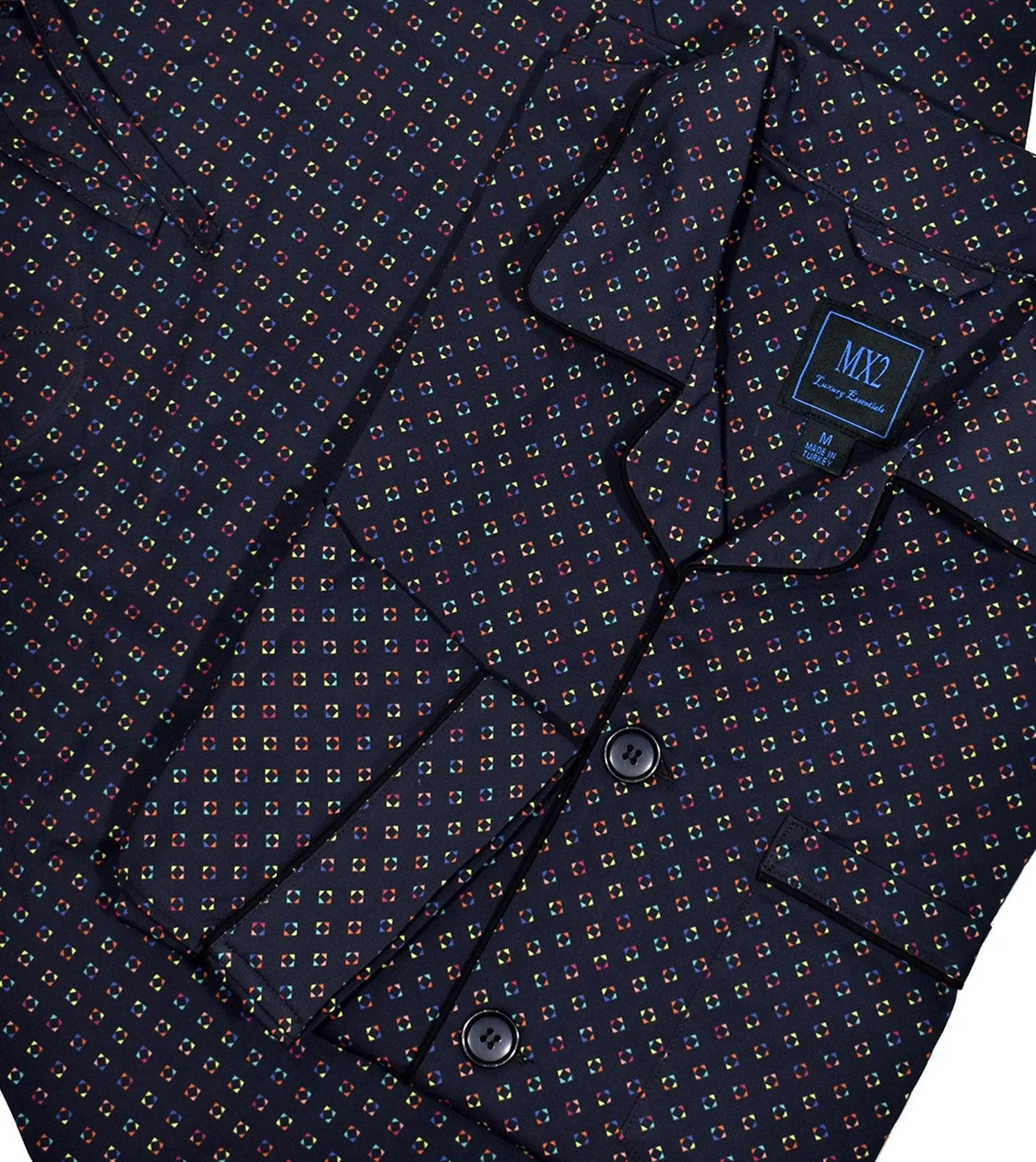 MP004 Black Multi Neat Pajama