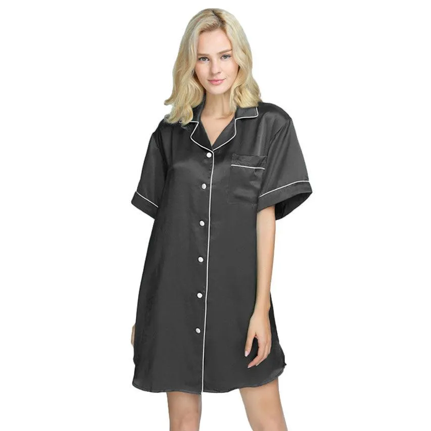 Mulberry Women Silk Nightgown Silk Sleep Shirt