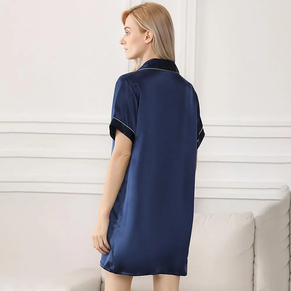 Mulberry Women Silk Nightgown Silk Sleep Shirt