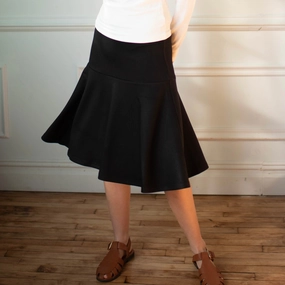 Drop Waist Skirt | Black Handmade Quality
