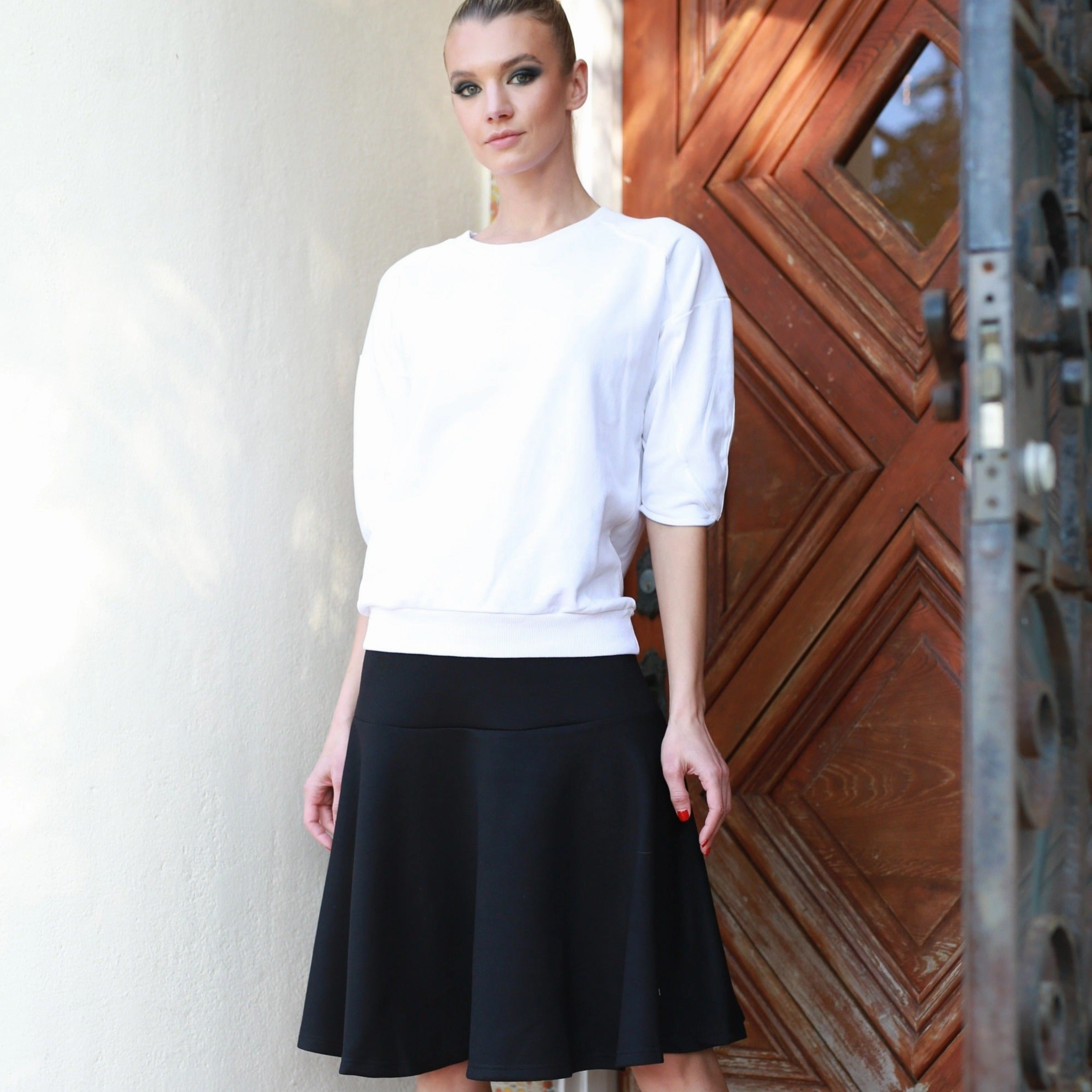 Drop Waist Skirt | Black Style Preview Simple Look