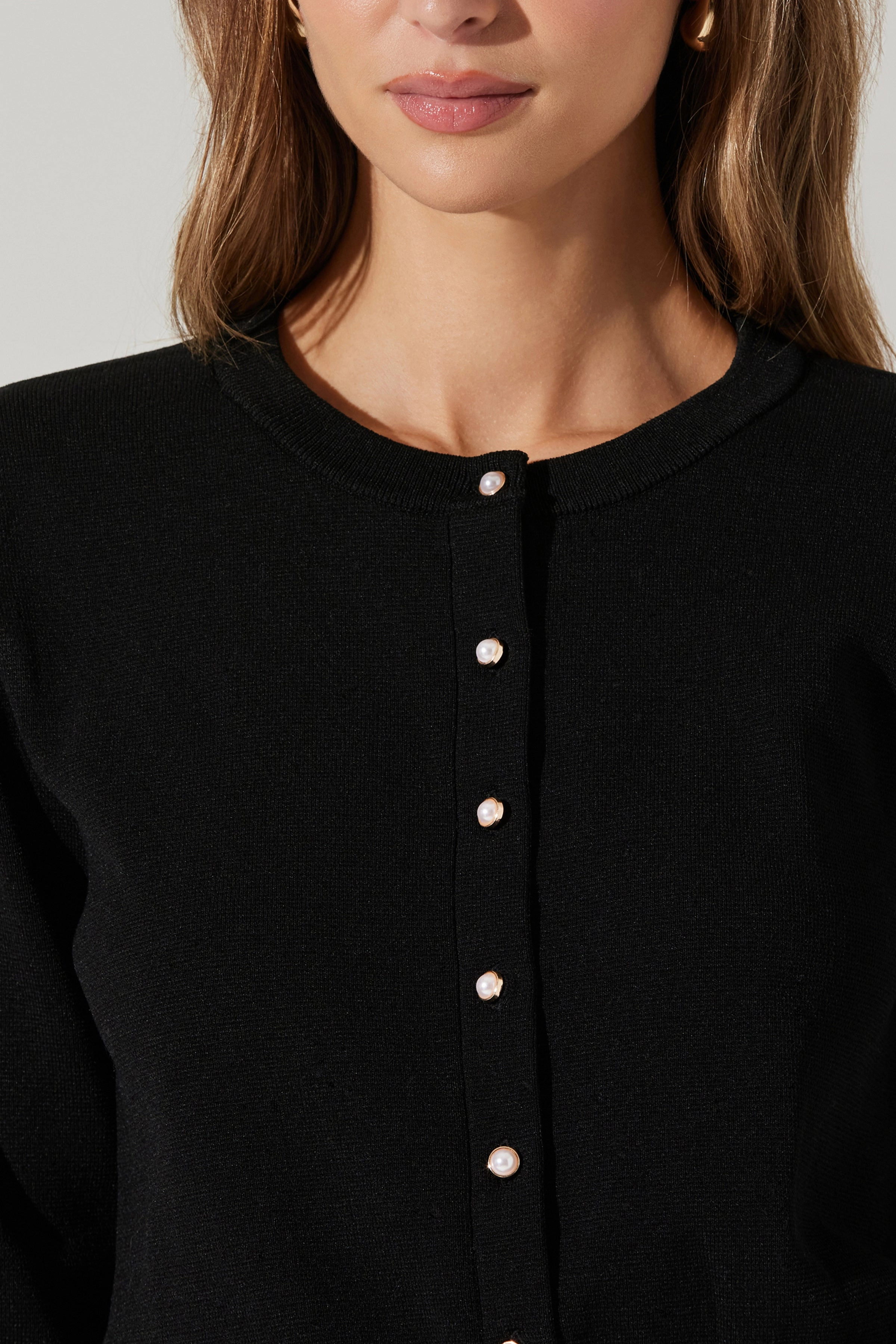 CrossGrain Fabric Denisa Cardi Black