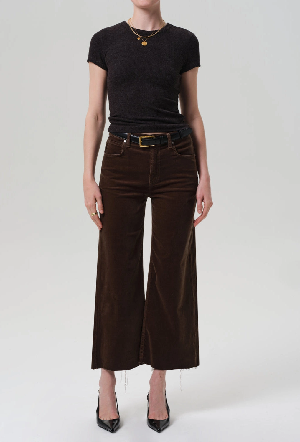 Winter Warmth Festival Outfit Outdoor Adventure Travel Outfit Chill Outfit Date Night Lyra Wide Leg Crop Corduroy in Costes