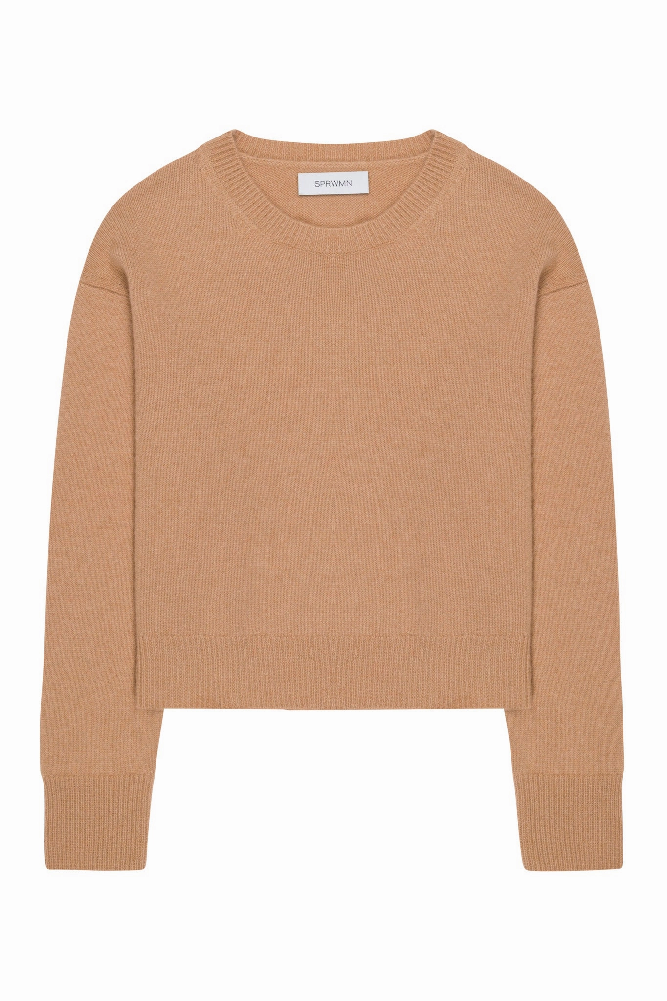 Breathable Construction Praline Cashmere Boxy Sweater