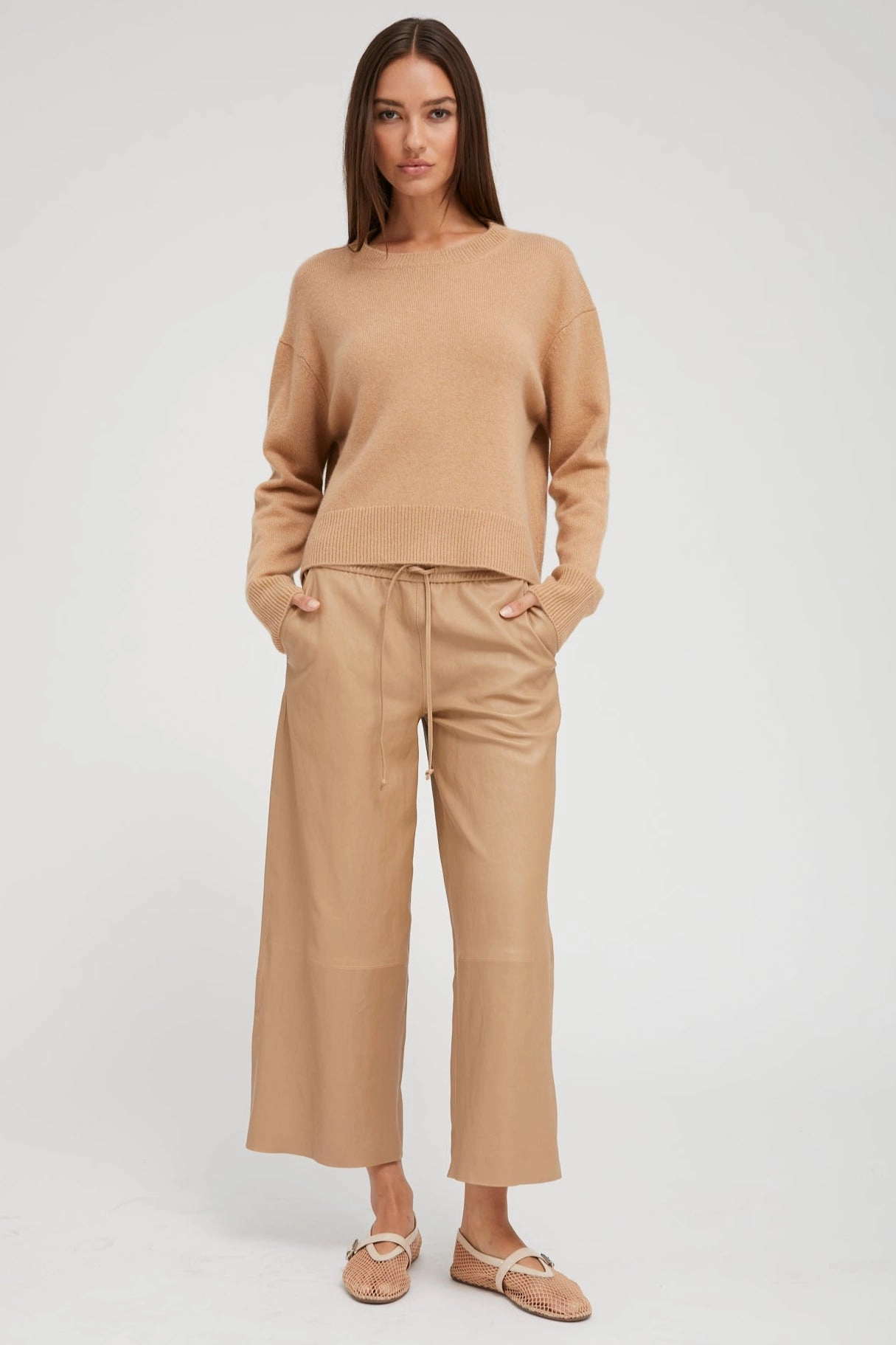 Praline Cashmere Boxy Sweater Soft Cotton Blend