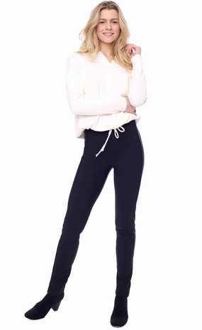 Double Stitched Seams Simple and Cozy New Precision Ponte Pant in Black