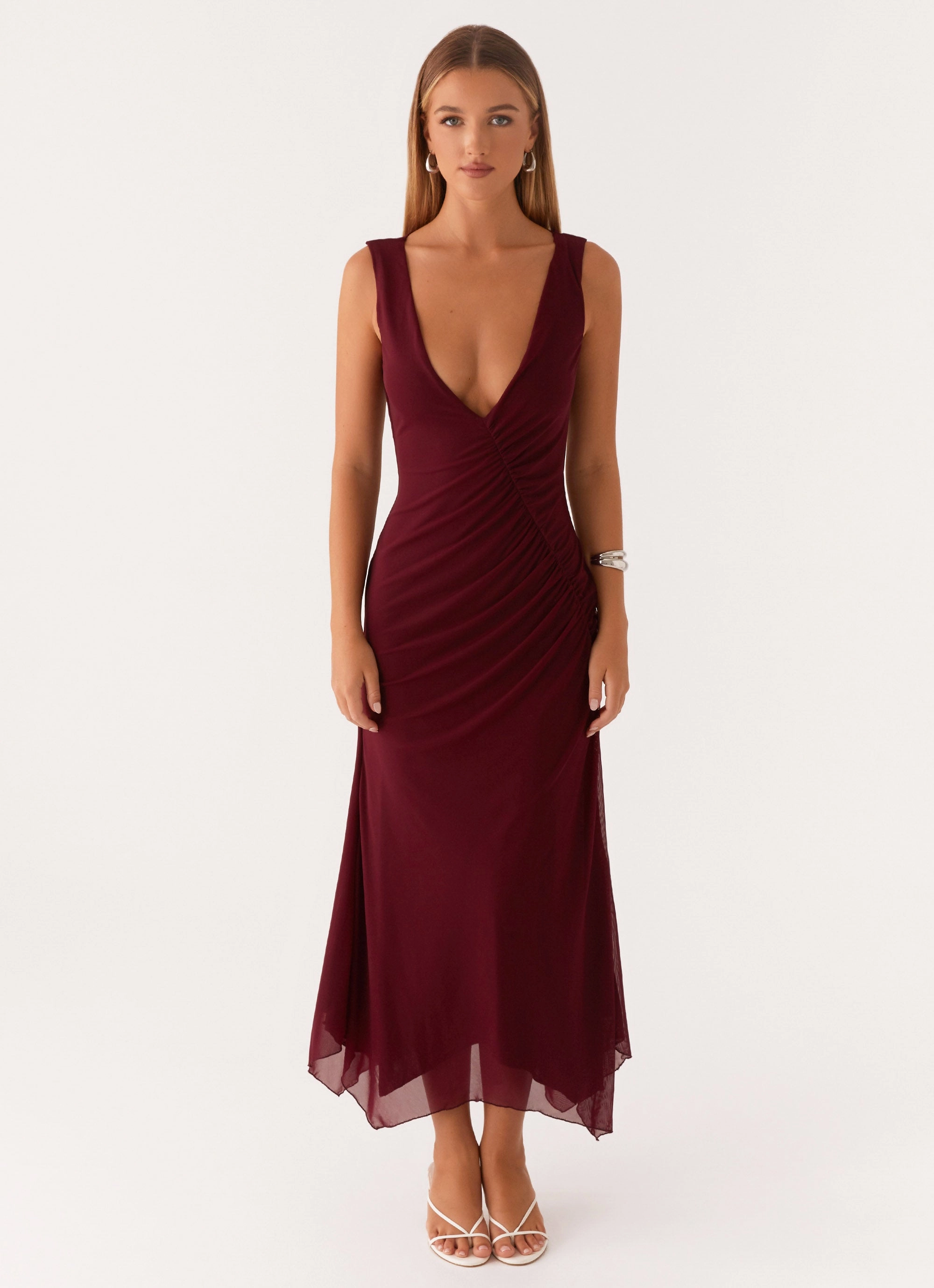 Murphy Maxi Dress - Deep Maroon Relaxed Layer