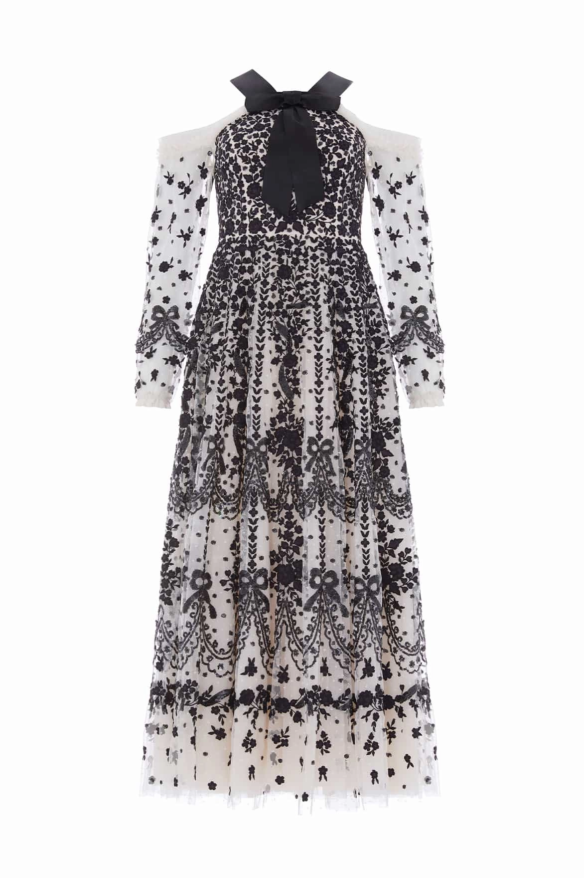 Trendy Fit Look Adeline Off-Shoulder Ankle Gown