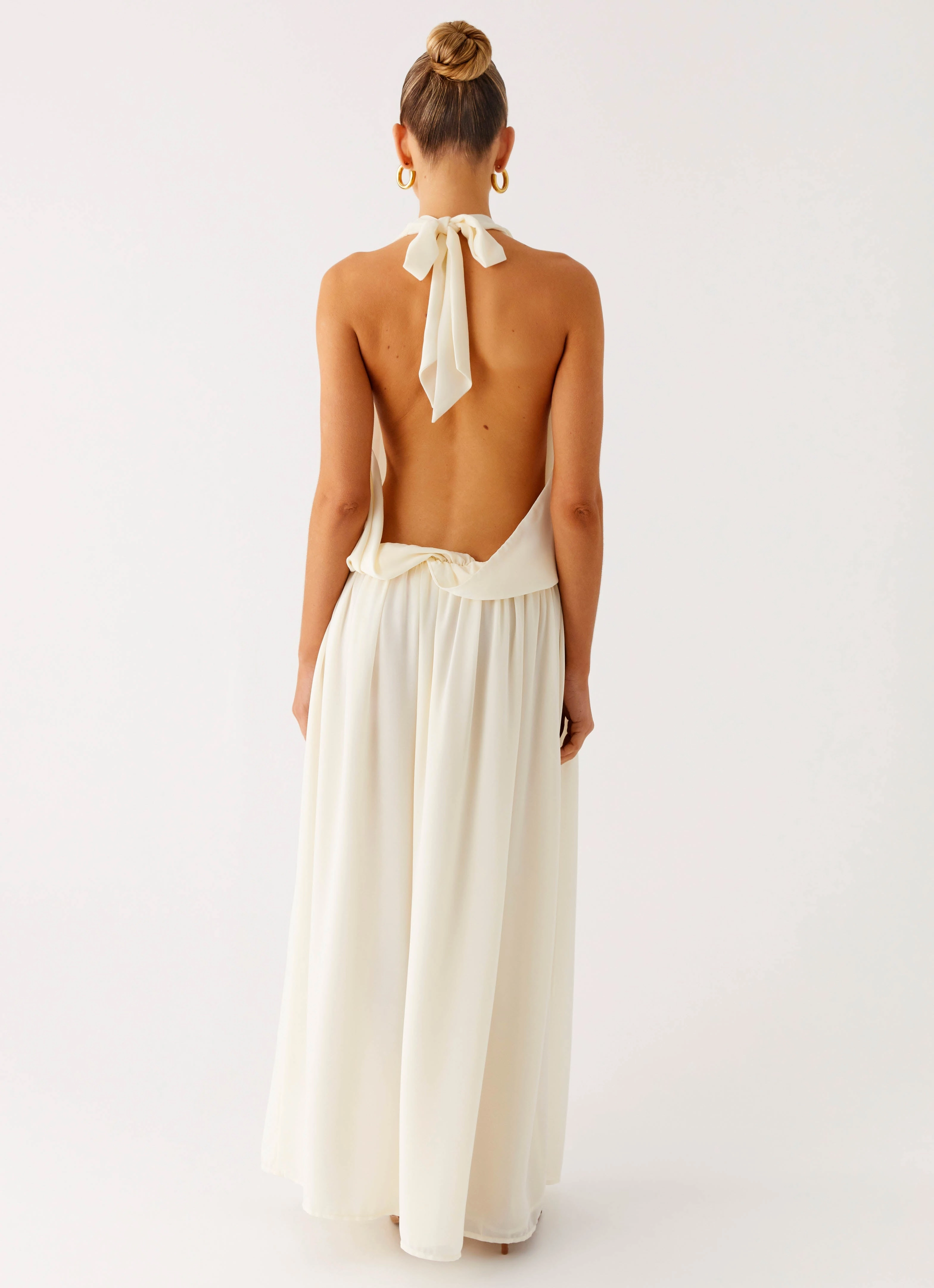 Narlah Halter Maxi Dress - Ivory Sunny Lace