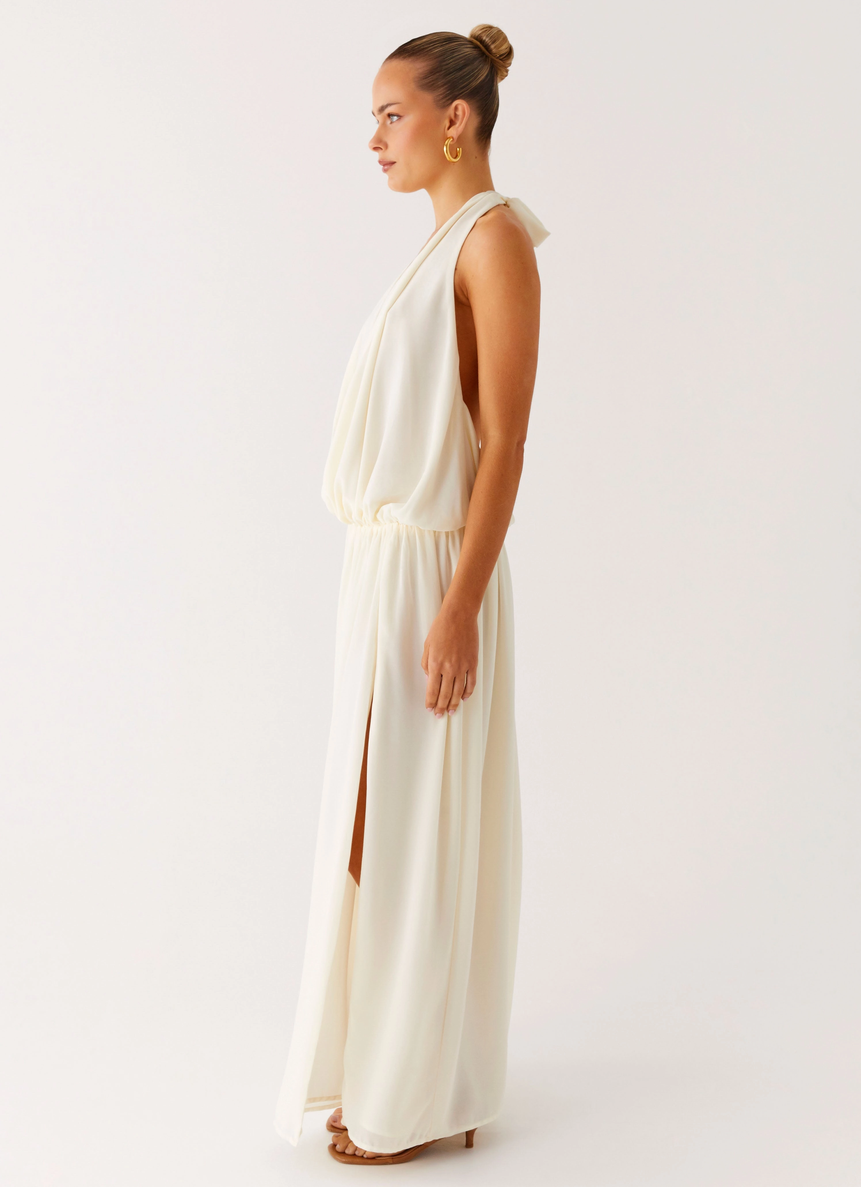 Relax Layers Narlah Halter Maxi Dress - Ivory