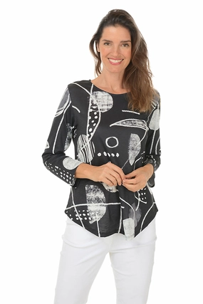 Snag Resistant Fabric Four Way Stretch Canvas Curved Hem Slub Knit Top