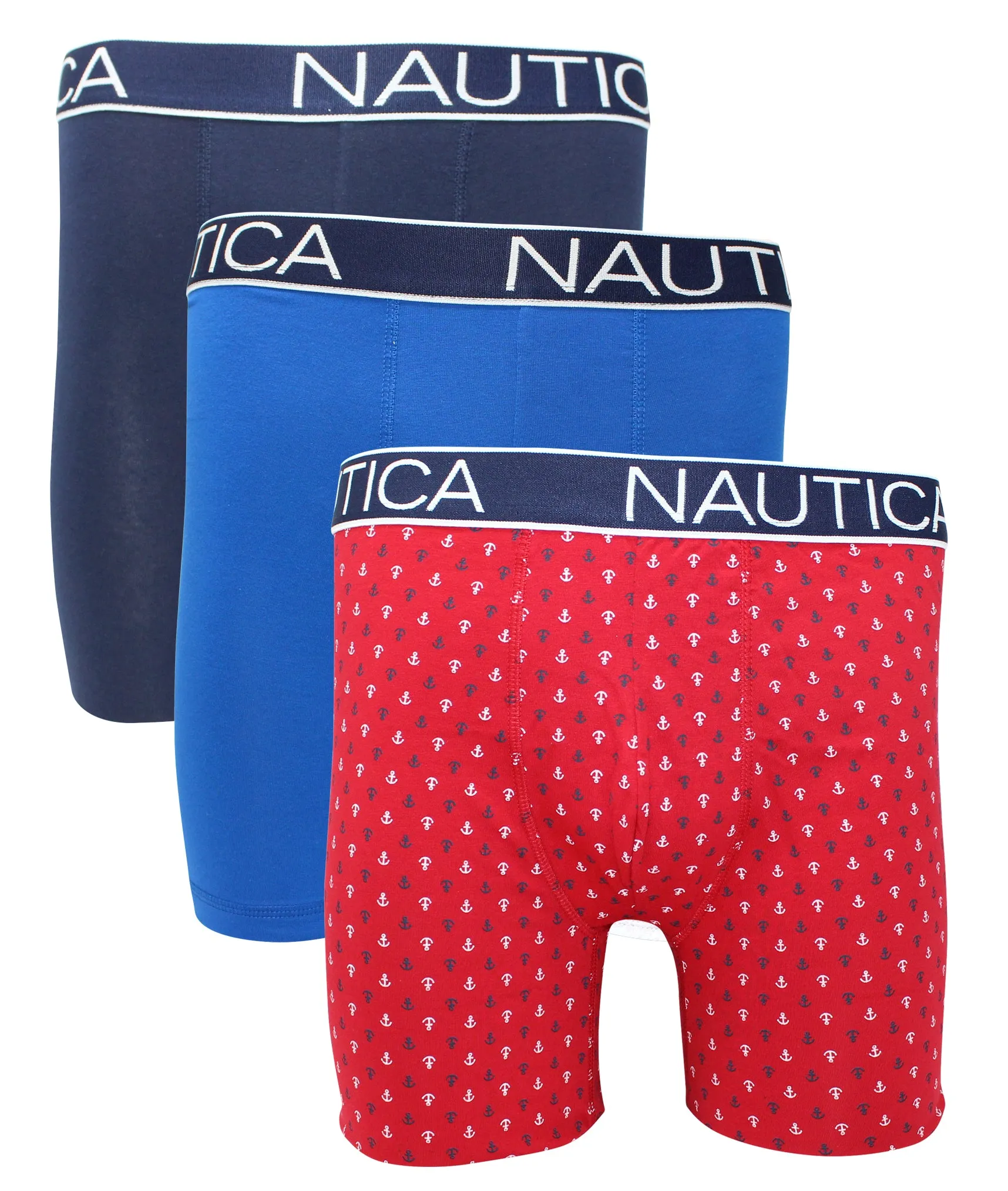 Nautica Men's 3-Pack Classic Underwear Cotton Stretch Boxer Brief