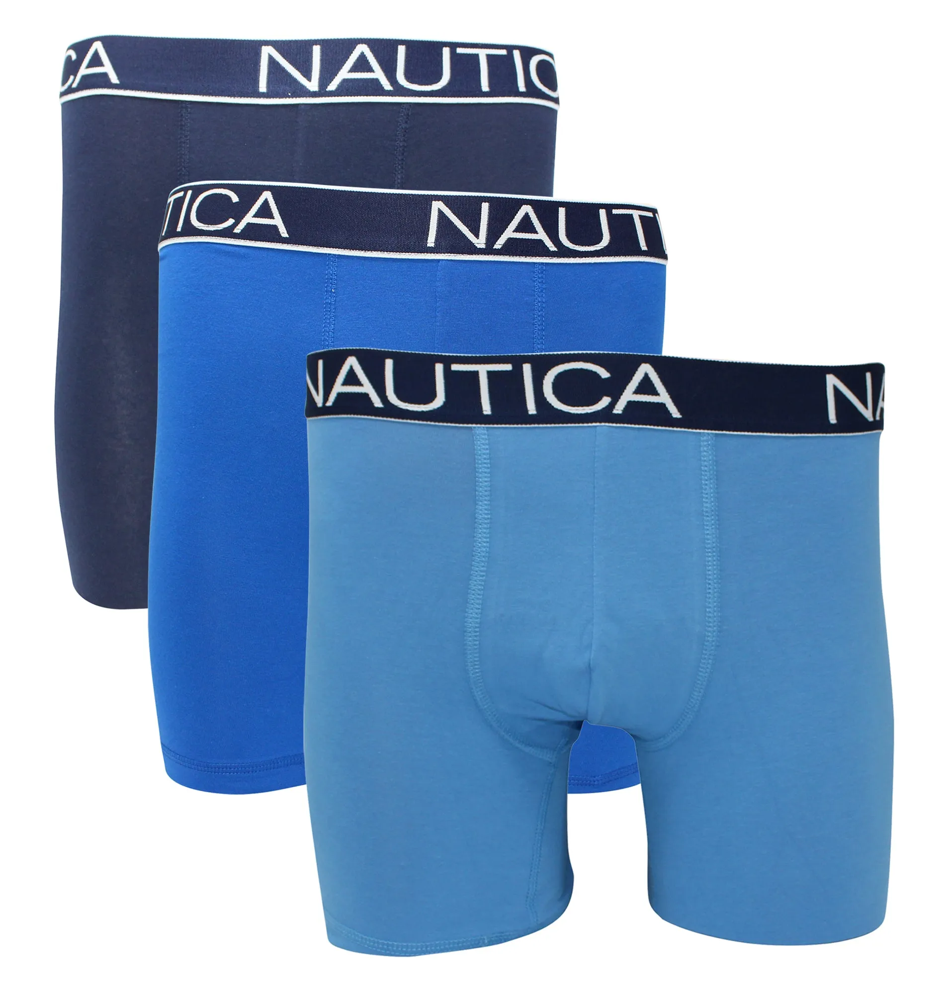 Nautica Men's 3-Pack Classic Underwear Cotton Stretch Boxer Brief