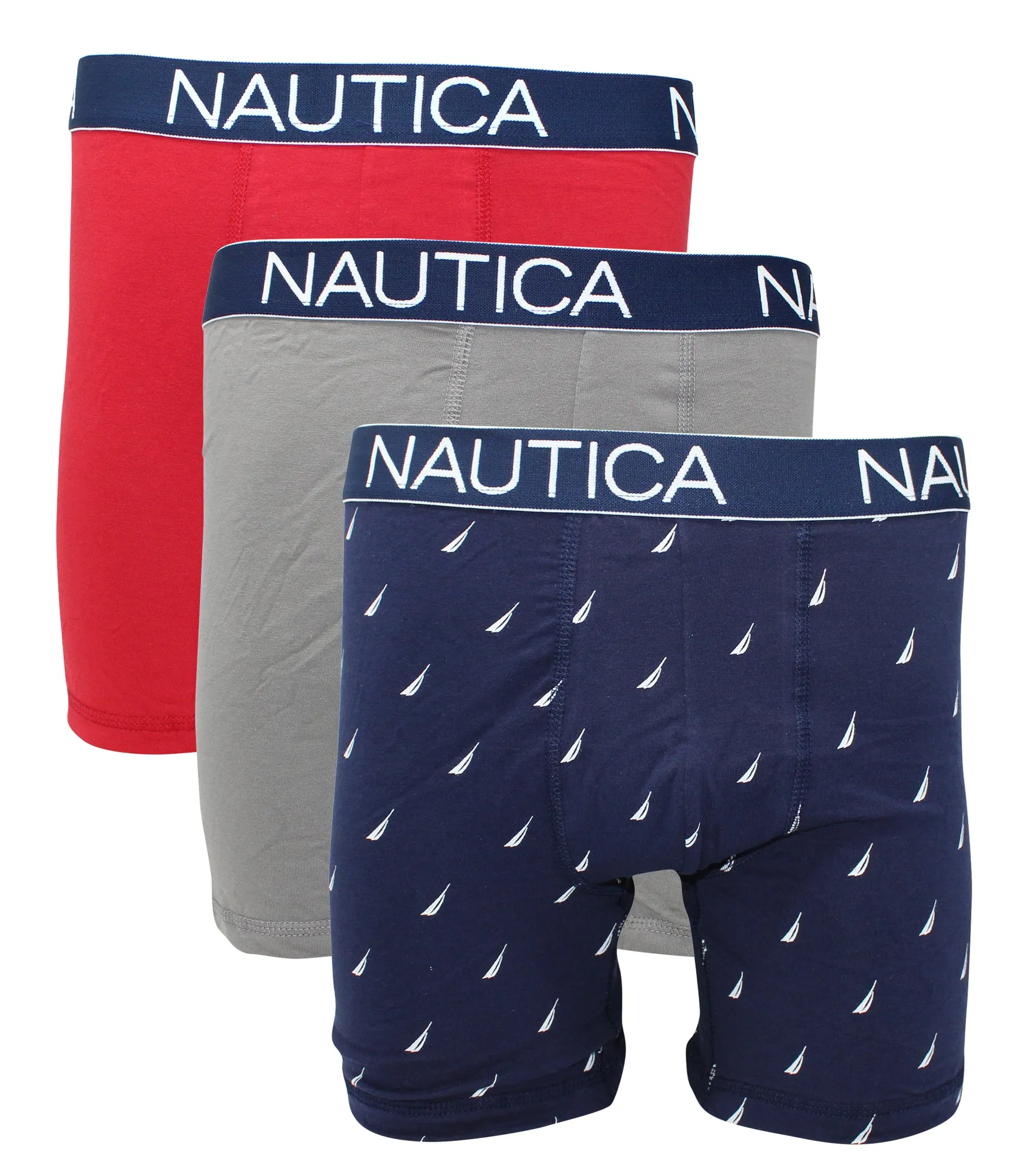 Nautica Men's 3-Pack Classic Underwear Cotton Stretch Boxer Brief