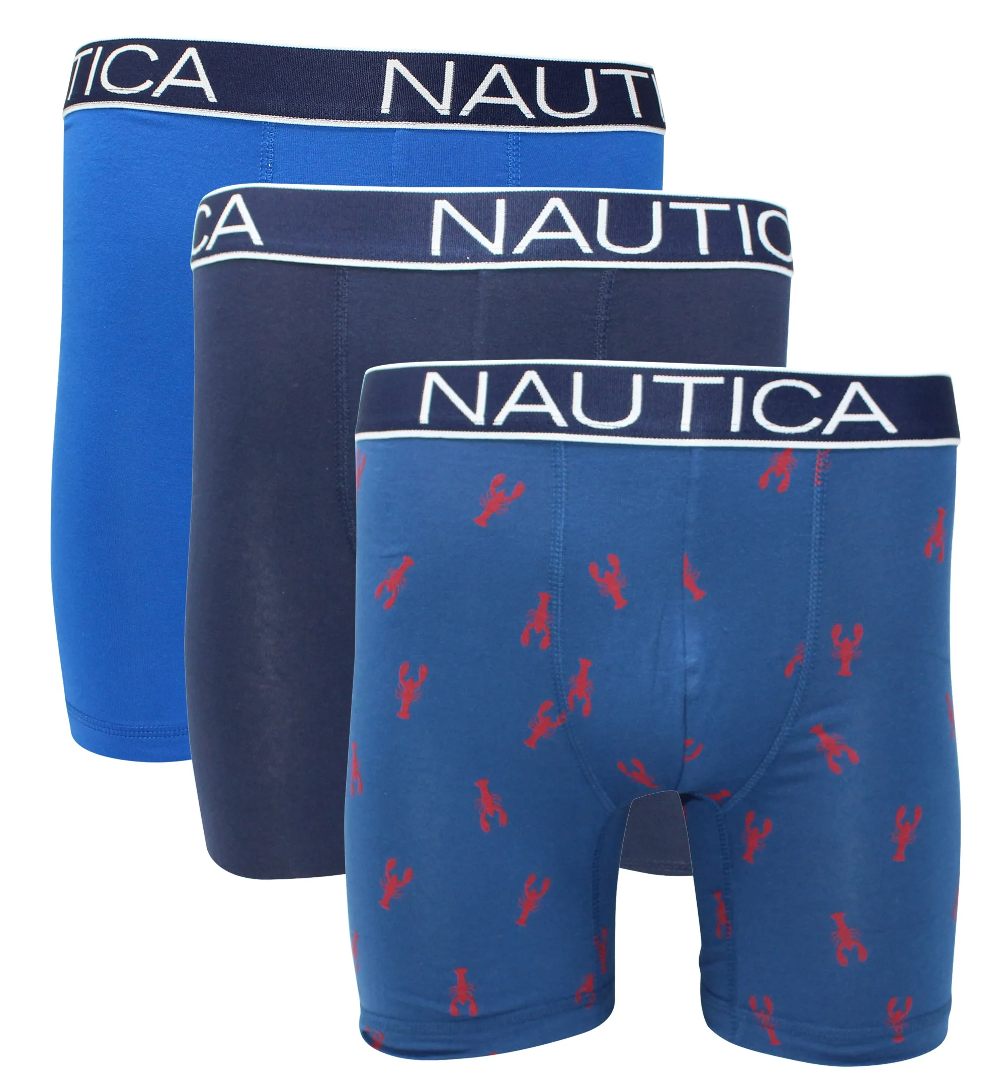 Nautica Men's 3-Pack Classic Underwear Cotton Stretch Boxer Brief