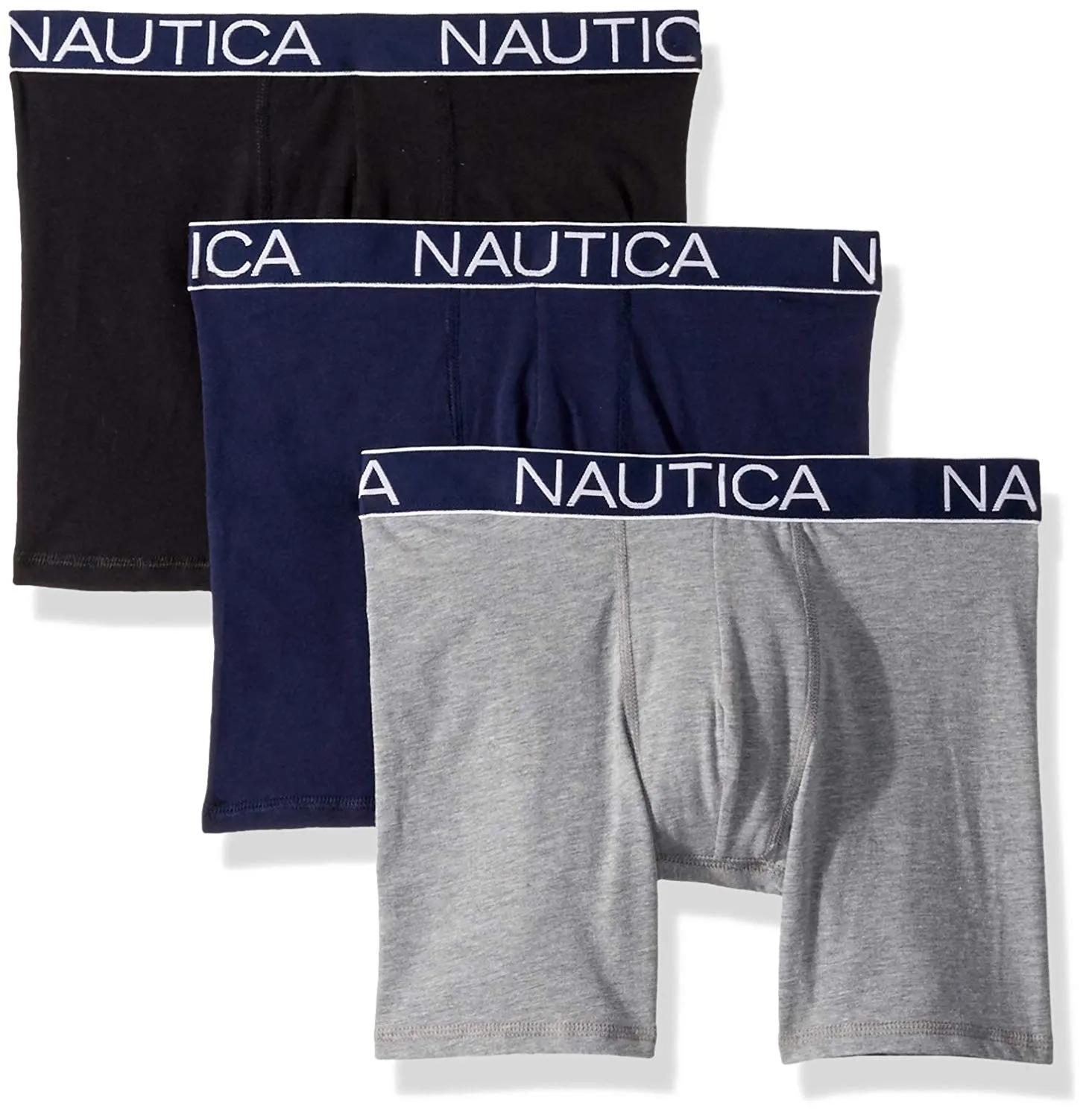Nautica Men's 3-Pack Classic Underwear Cotton Stretch Boxer Brief