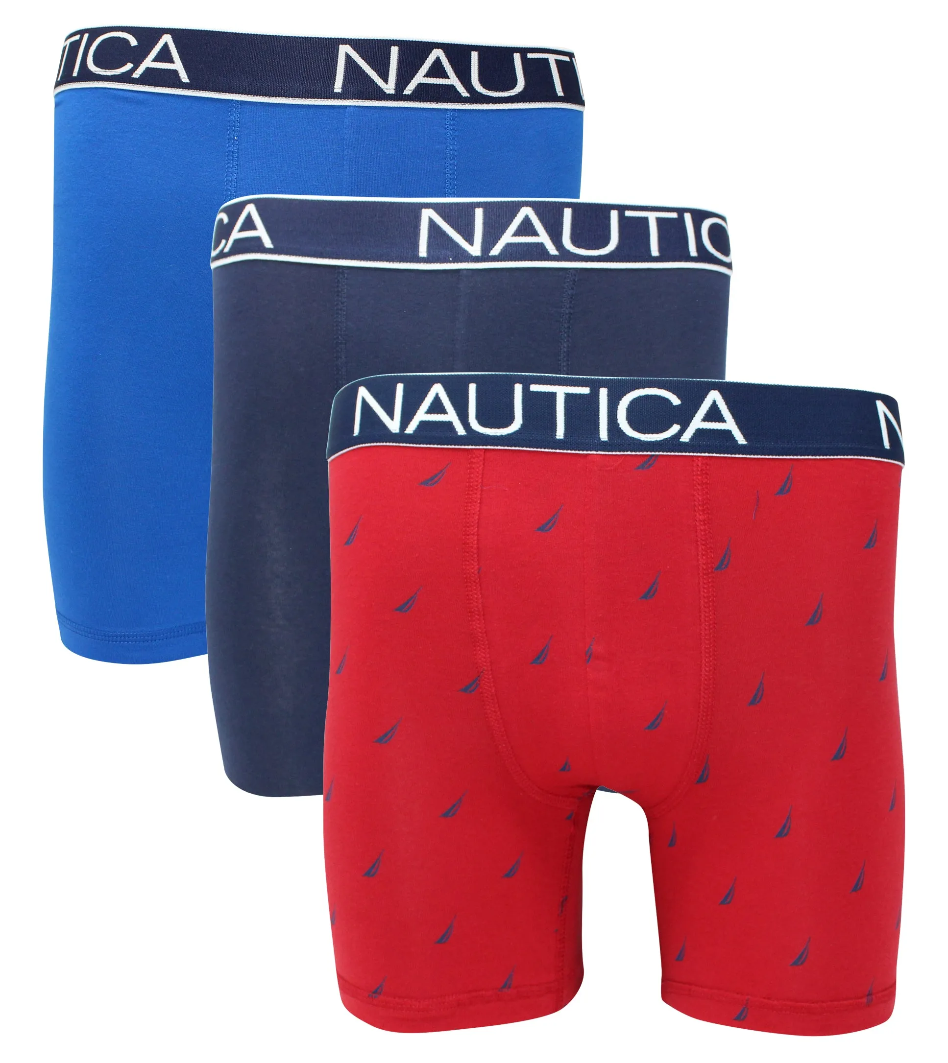Nautica Men's 3-Pack Classic Underwear Cotton Stretch Boxer Brief