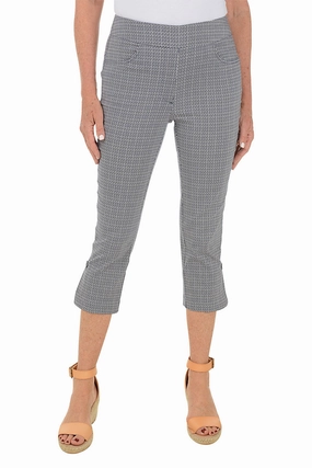 PermeableCloth Navy Twist Bengaline Capri Pant