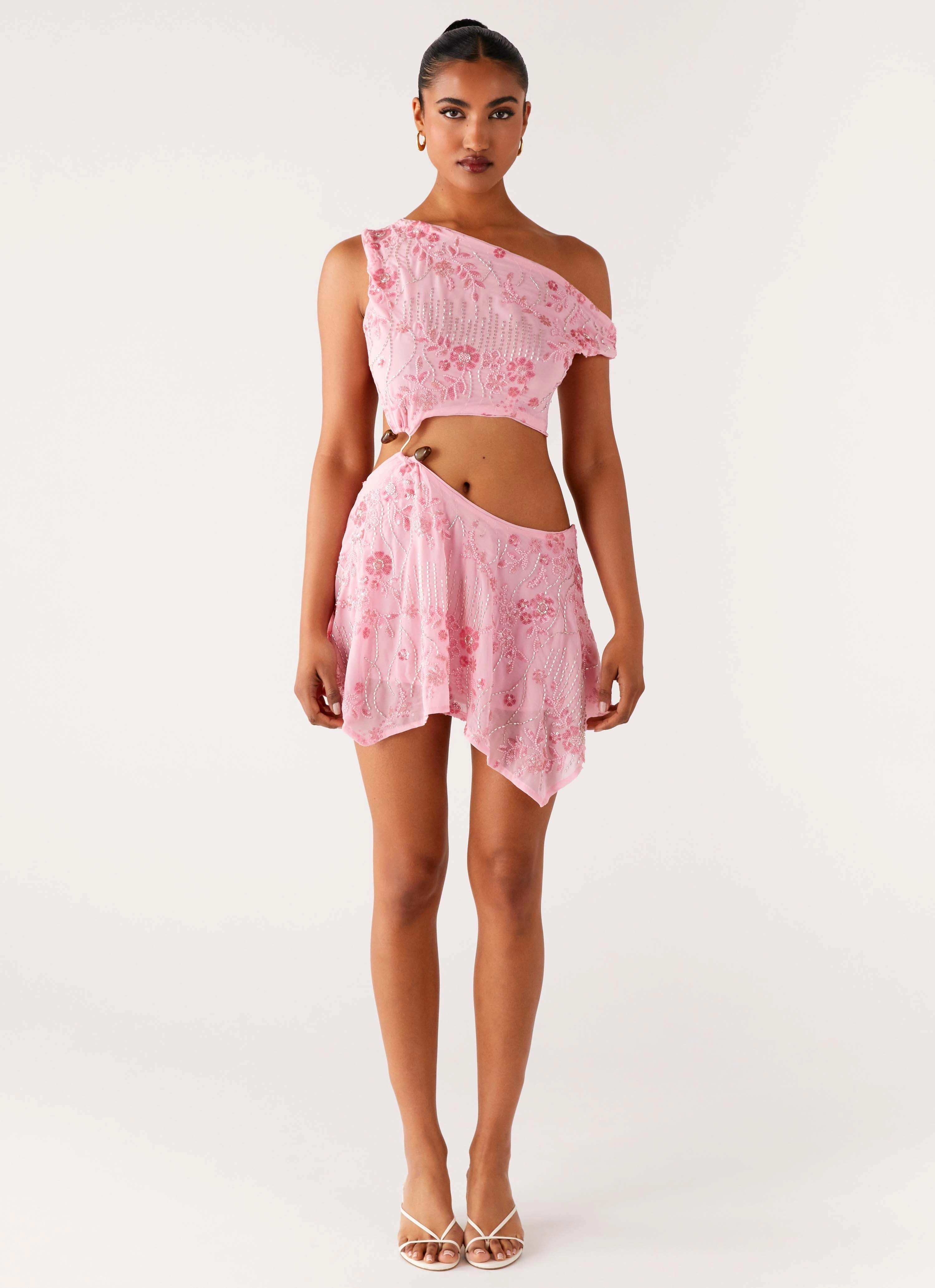 Aletta Sequin Mini Dress - Pink Modern Twist Day To Night