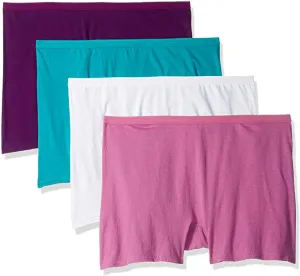 New in package! Fruit of the Loom Womens Plus-Size 4 Pack Fit for Me Boxer Briefs, Sz 9! Fits 2X