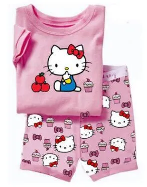 New Summer Kids Boys Girls Clothes Baby cotton Princess Pajamas Summer Short Sleeved Set Cartoon Minnie Children's Sleepwear S4633980