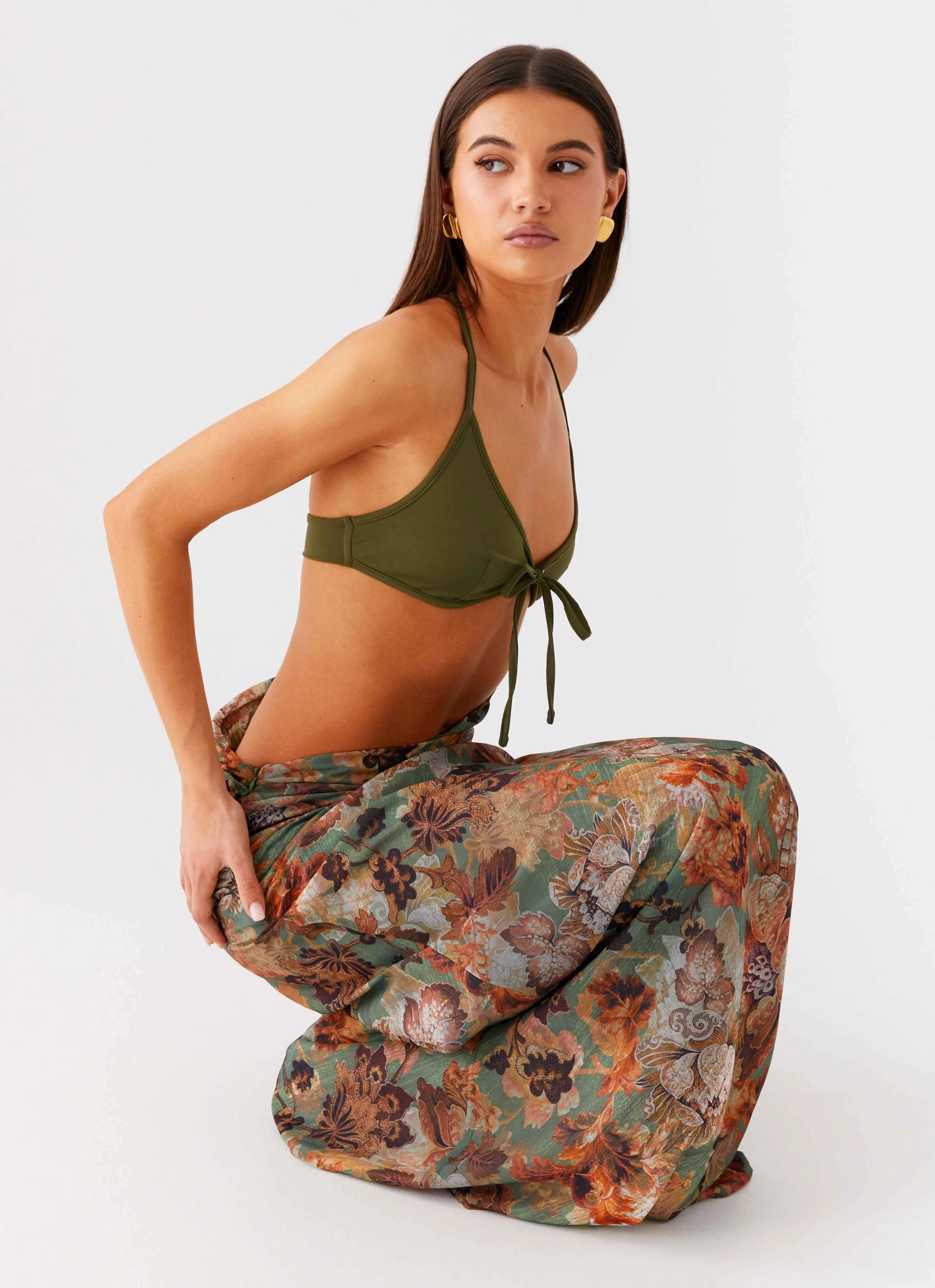 Office Friendly Modern Design Overgrown Maxi Dress - Vintage Blossom