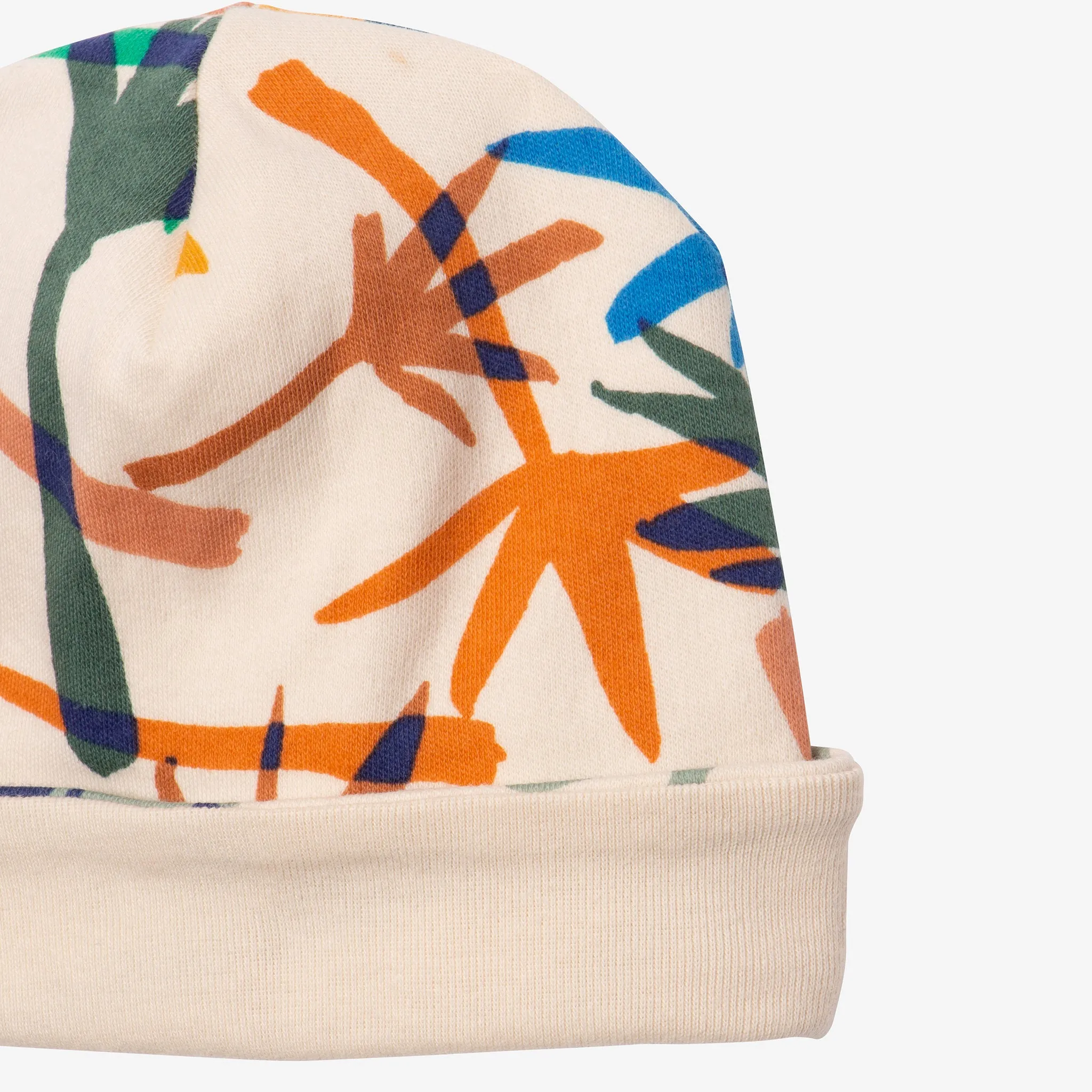 Newborn Boy camo palm beanie