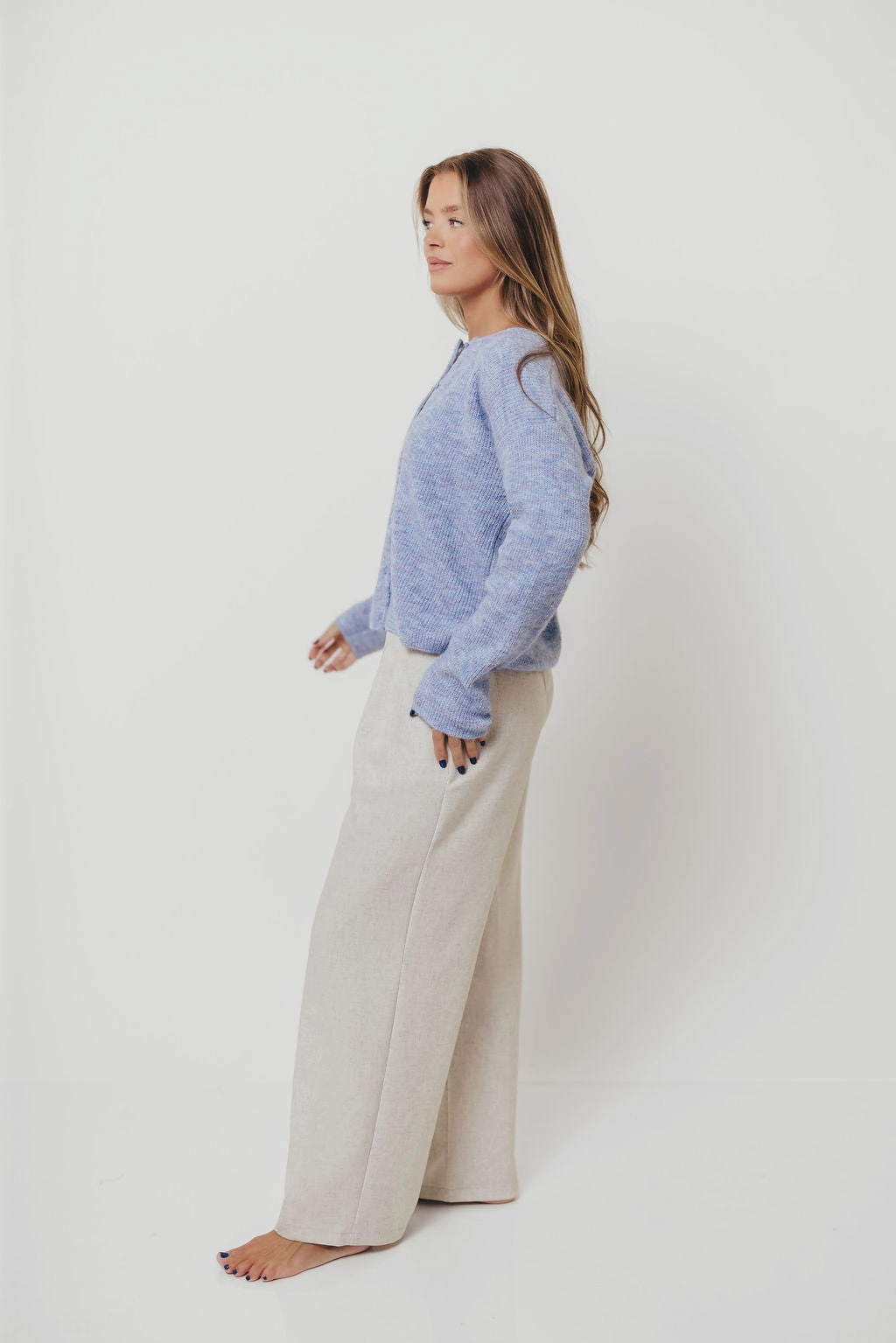Newport Cardigan in Blue Heather BreathableMeshInsert
