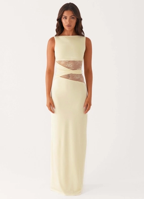 flattering appearance Karma Maxi Dress - Yellow